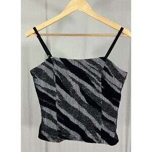 Joseph Ribkoff Black And Silver Camisole Size 10